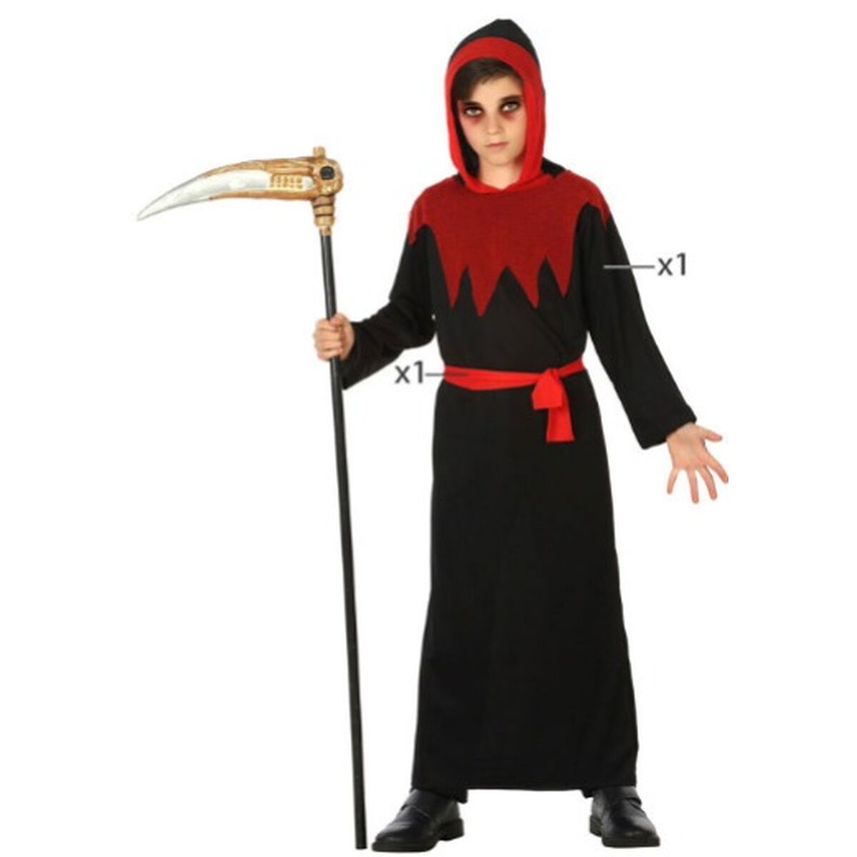 Kostume til børn Sort Dæmon (2 Dele)